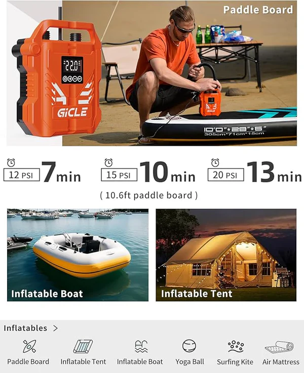 ELECTRIC SUP PUMP - 22PSI HIGH PRESSURE PADDLEBOARD PUMP - Image 2